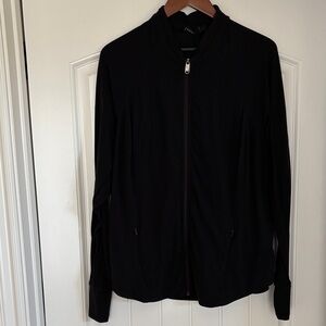 Athleta Salutation Black Performance Full Zip Jacket Zip Pockets Women’s Size 2X
